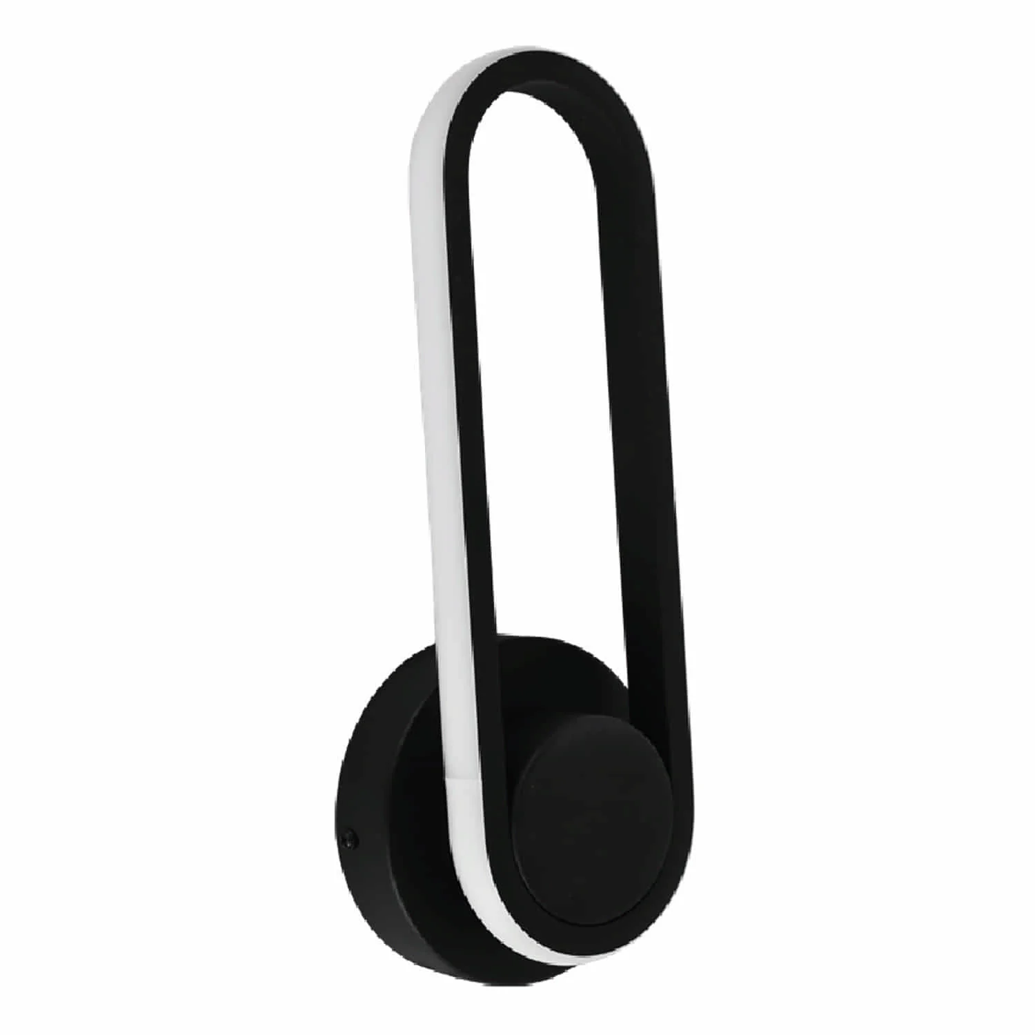 Lámpara LED De Pared Eliptica Negra 12W 1000 Lumens 3000K 315X120x65mm Iluminación Moderna Y Eficiente Para Pasillos Y Dormitorios. Plafón LED De Pared Minimalista. - Image 2