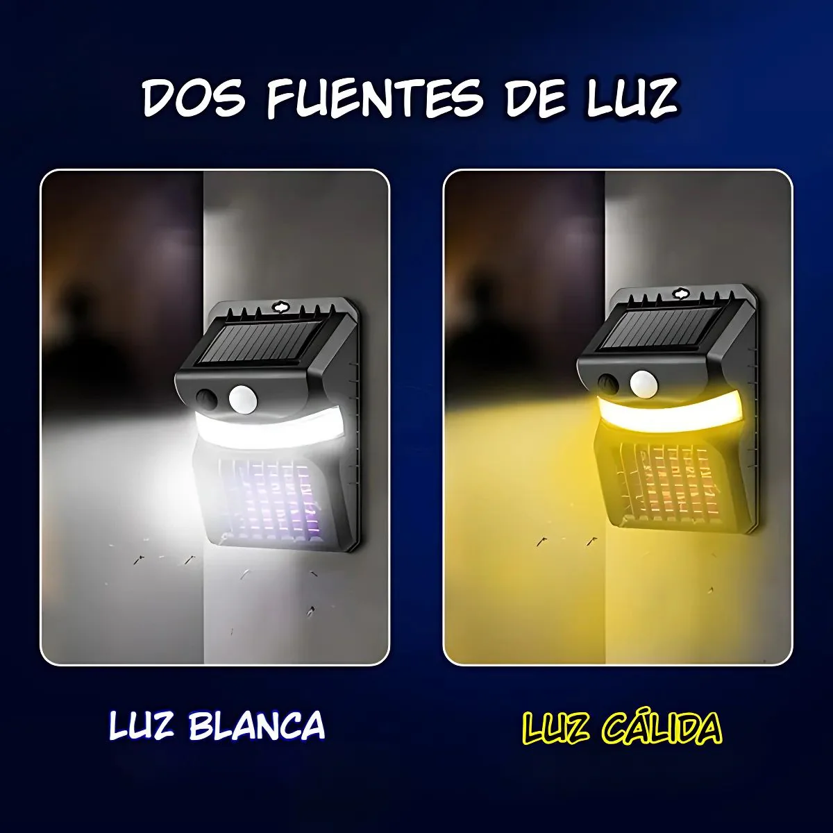 Lámpara Solar Antimosquitos De 26 LED Con Sensor De Movimiento. Luz Blanca Y Cálida. Trampa Mata Insectos Con Panel Solar. - Image 2