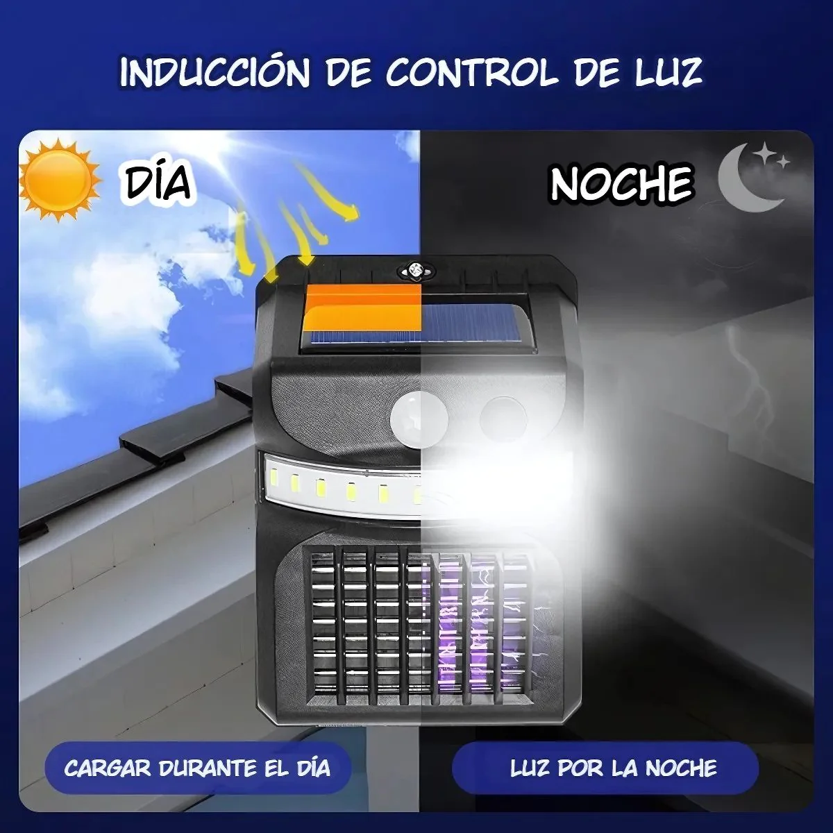 Lámpara Solar Antimosquitos De 26 LED Con Sensor De Movimiento. Luz Blanca Y Cálida. Trampa Mata Insectos Con Panel Solar. - Image 4