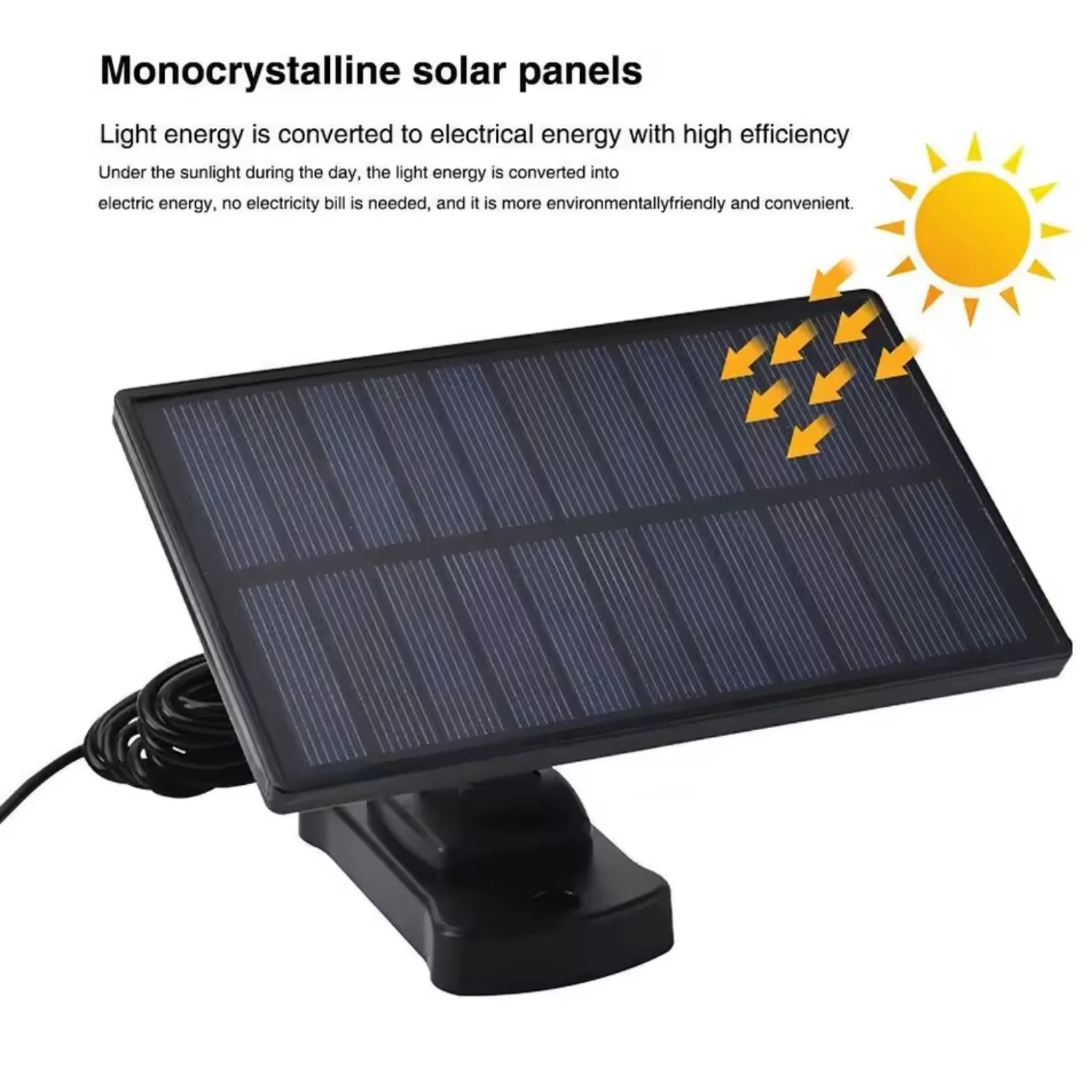 Lámpara Solar Con Sensor De Movimiento, 3 Cabezas Rotativas, COB 138 LED, Impermeable, Batería 2400Mah Luz Exterior - Image 2
