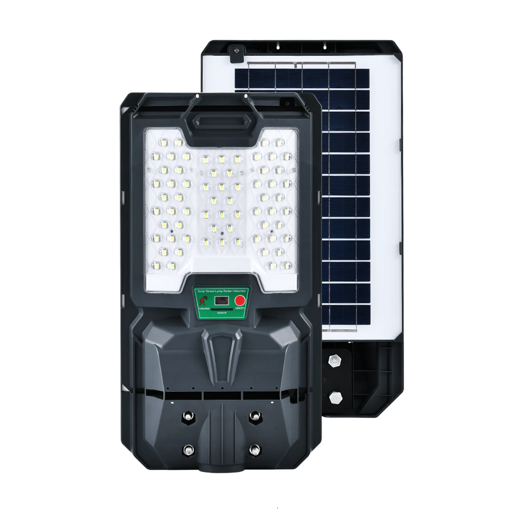 Lámpara Solar De Calle LED 100W, 3000 Lúmens, 6500K  Luz Fría Con Sensor De Movimiento.