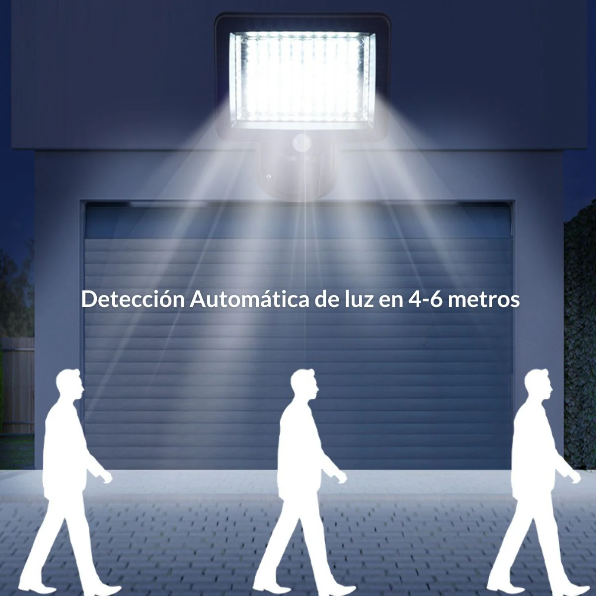 Lámpara Reflector Solar Exterior LED 5.5V Con Sensor De Movimiento Panel Separado Ajustable Impermeable. Luz De Seguridad Jardín Patio Control Remoto Y Autonomía 12H - Image 3