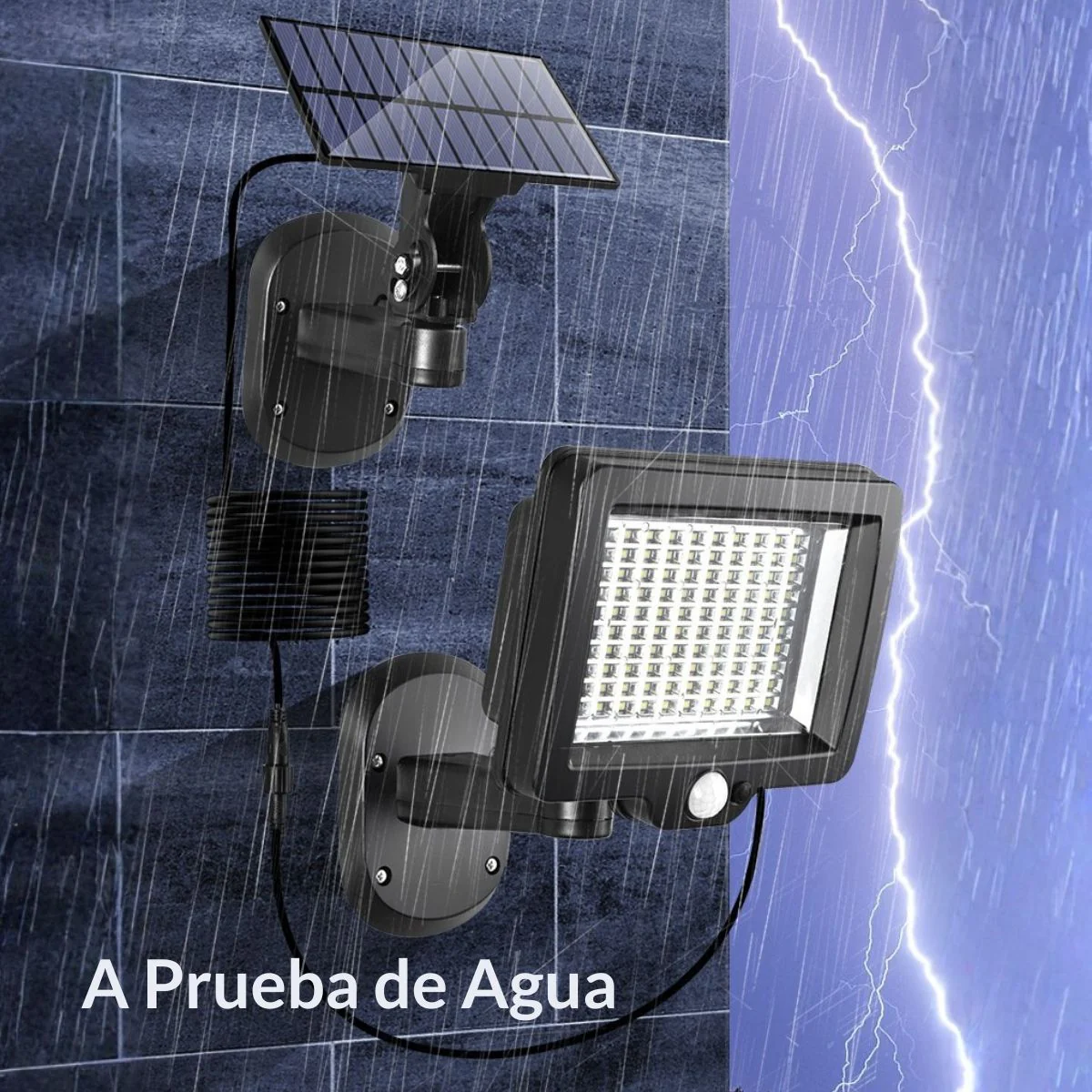Lámpara Reflector Solar Exterior LED 5.5V Con Sensor De Movimiento Panel Separado Ajustable Impermeable. Luz De Seguridad Jardín Patio Control Remoto Y Autonomía 12H - Image 4