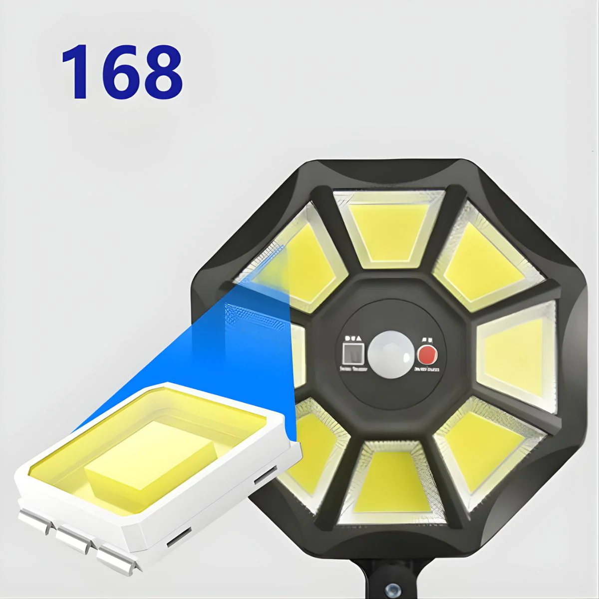 Lámpara Solar LED Con Sensor De Movimiento. Foco Con Panel Solar Y Control Remoto. Luz Impermeable Para Exterior. - Image 2