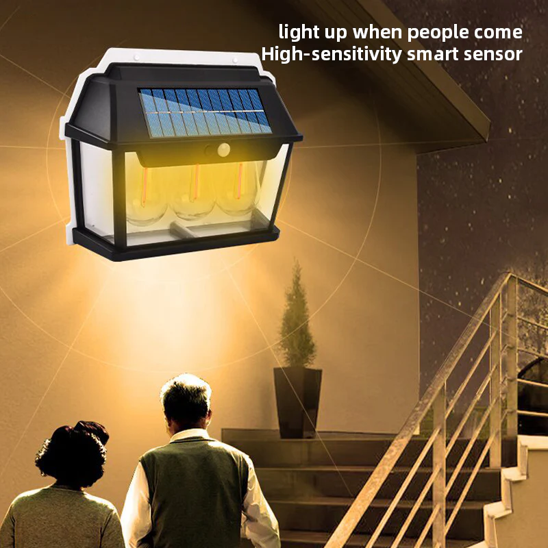 Lámpara Solar LED De Pared Con Sensor De Movimiento. Luz Exterior 28W C. 900 Lúmenes. 3 Niveles De Brillo. - Image 4