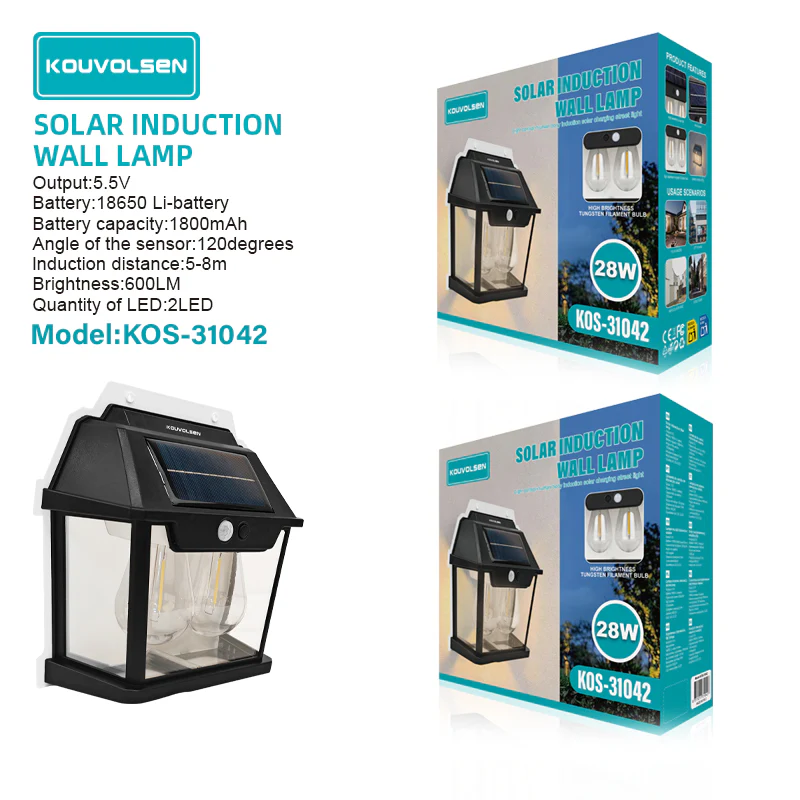 Lámpara Solar LED De Pared Con Sensor De Movimiento. Luz Exterior De  600 Lúmenes. 3 Niveles De Brillo. - Image 2
