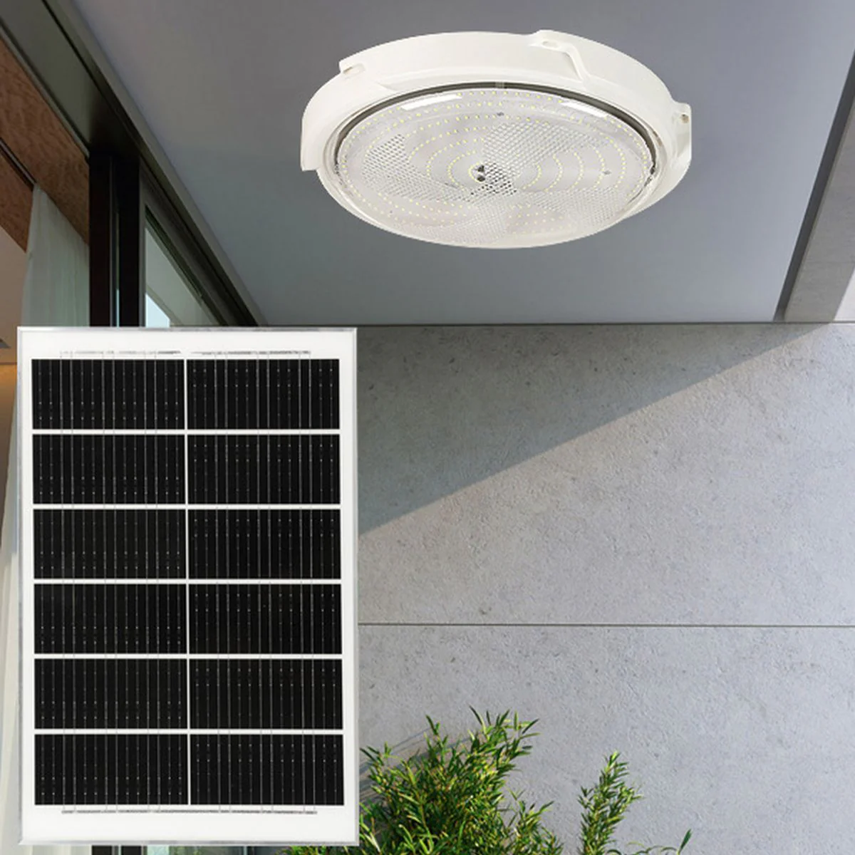Lámpara Solar LED De Techo 200W Con Panel De Silicio Y Control Remoto. Luz Blanca Fría Para Interiores Y Exteriores Con Panel Solar. - Image 4