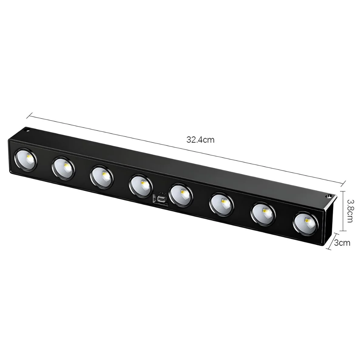 Lámpara Solar LED Lineal Con 8 Focos. Luz Cálida Impermeable Para Exterior. Iluminación Con Panel Solar. - Image 6