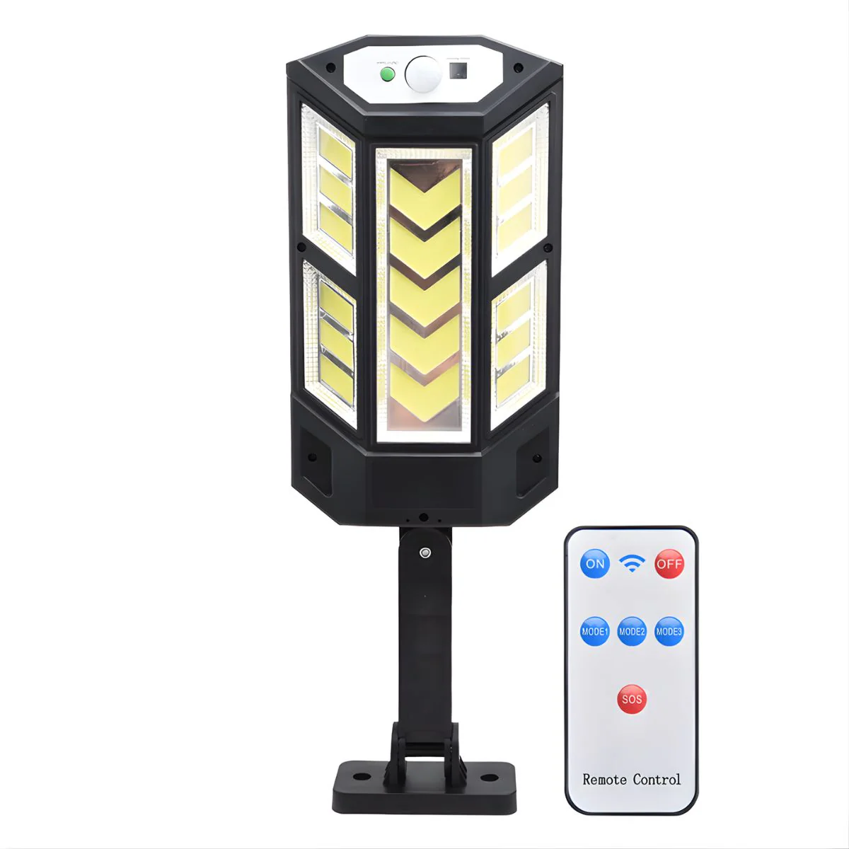 Lámpara Solar LED Para Exterior Con Sensor De Movimiento. Foco De Pared Con Control Remoto Y Panel Solar IP67. Luz Cálida Y Fría. - Image 6