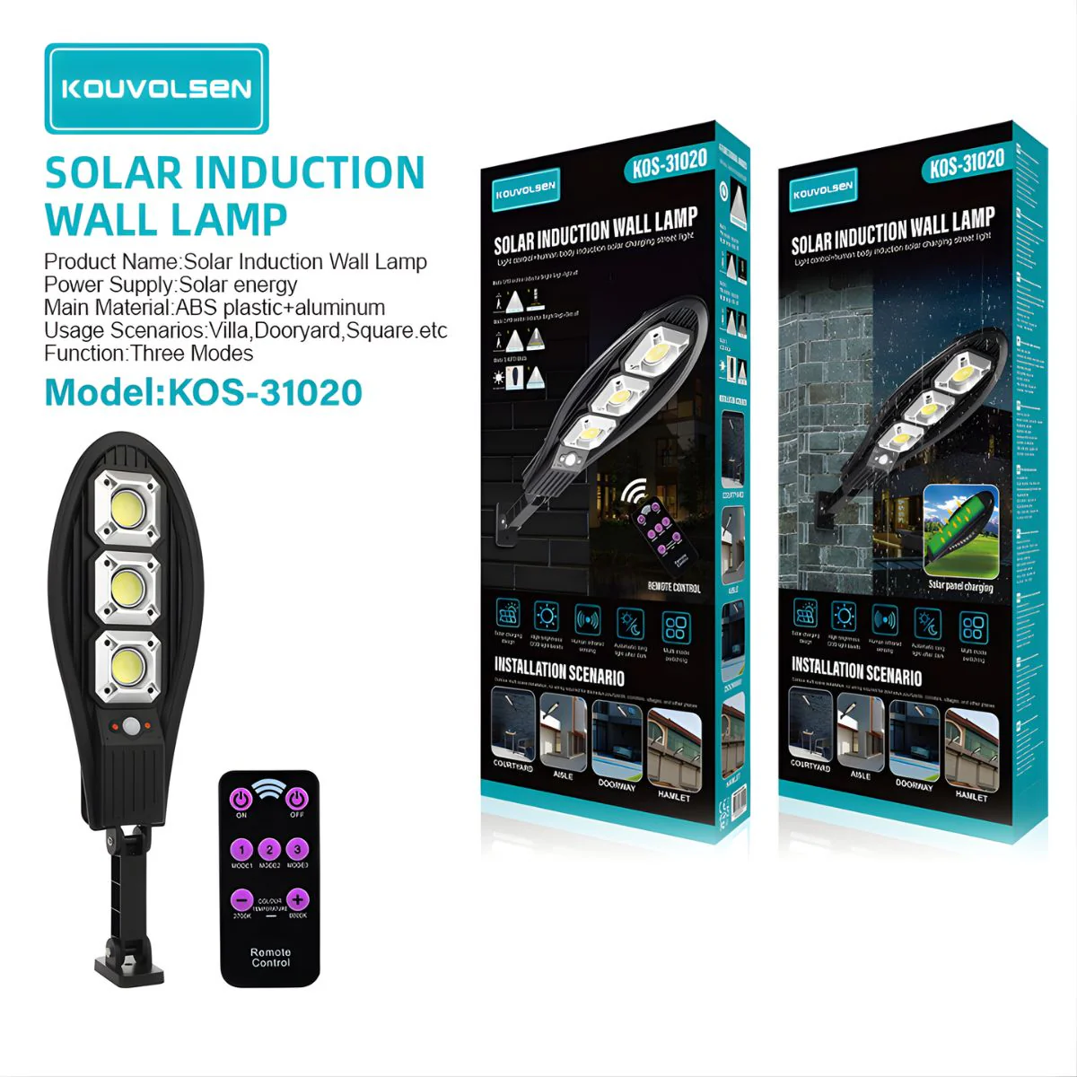 Lámpara Solar LED Para Exterior Con Sensor De Movimiento. Foco De Pared Con Luz Cálida Y Fría, Control Remoto Y Panel Solar. - Image 2