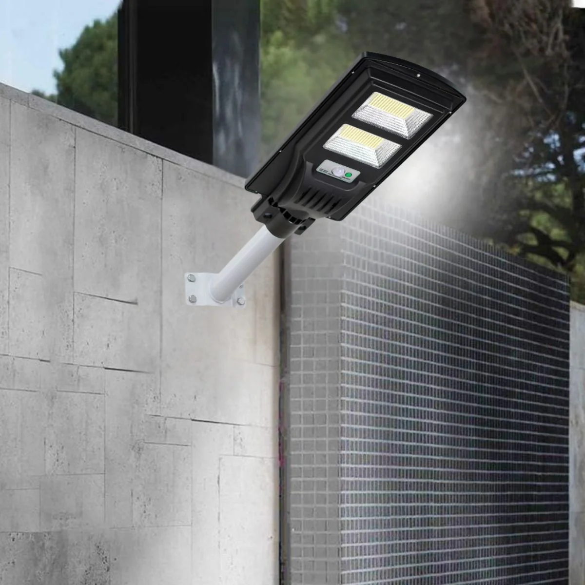 Lámpara Solar Para 50M² 300 LED Con Sensor De Movimiento. Foco Con Panel Solar Para Exteriores. Luz Blanca.