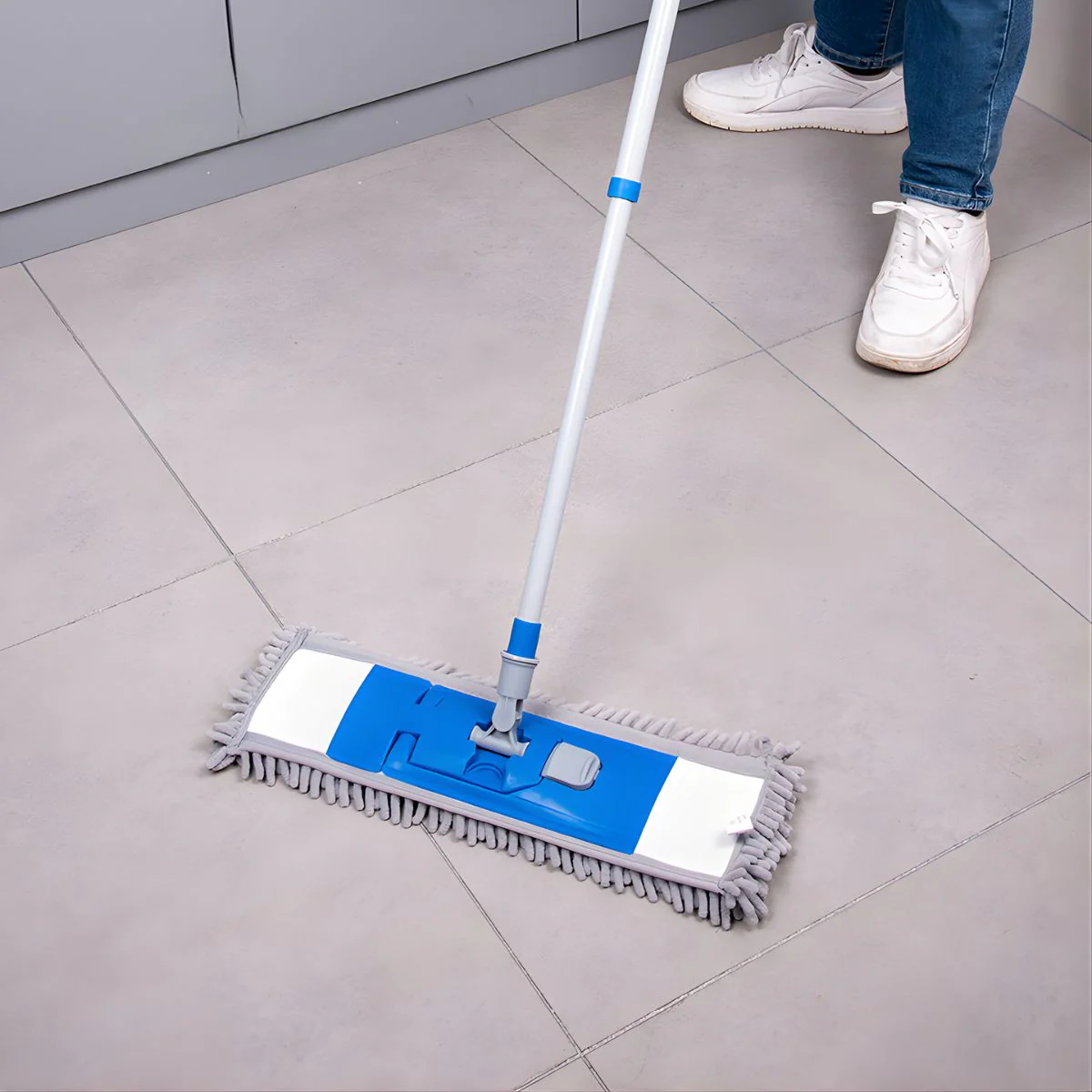 Lampazo Mopa Plana (40Cm) Con Mango Telescópico 73–130Cm. Trapeador De Microfibra Para Pisos. - Image 3