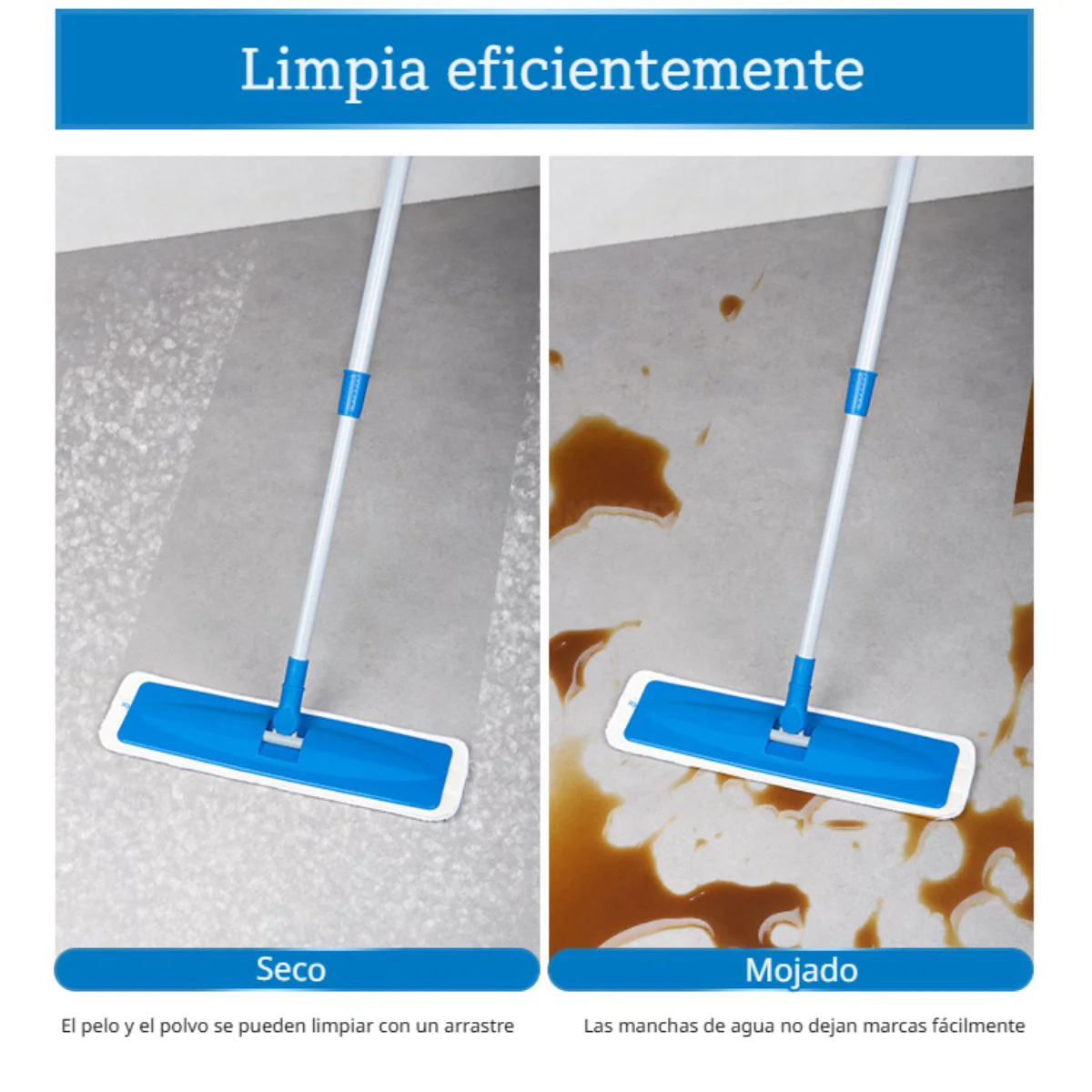 Lampazo Mopa Plana De Microfibra (38Cm) Con Mango Telescópico 70–120Cm. Trapeador Para Todo Tipo De Pisos. - Image 4