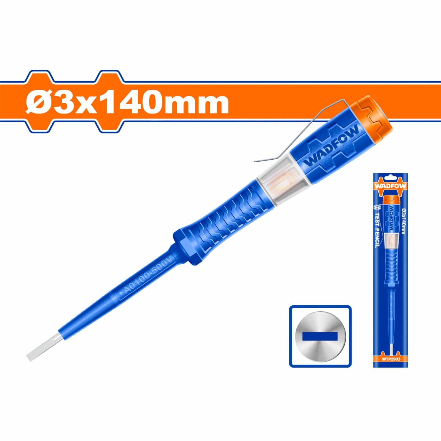 Lápiz Medidor Probador De Voltaje. Tamaño De Ranura: 3 X 140Mm. AC 100-250V