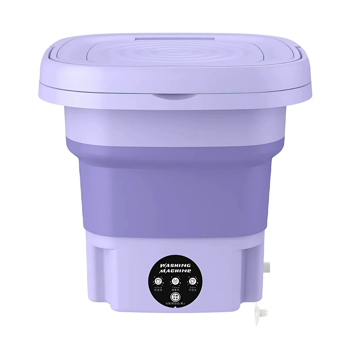 Lavadora Plegable Portátil Silenciosa. Mini Lavado Semiautomático (8 Litros). Color Purpura. Pequeña.
