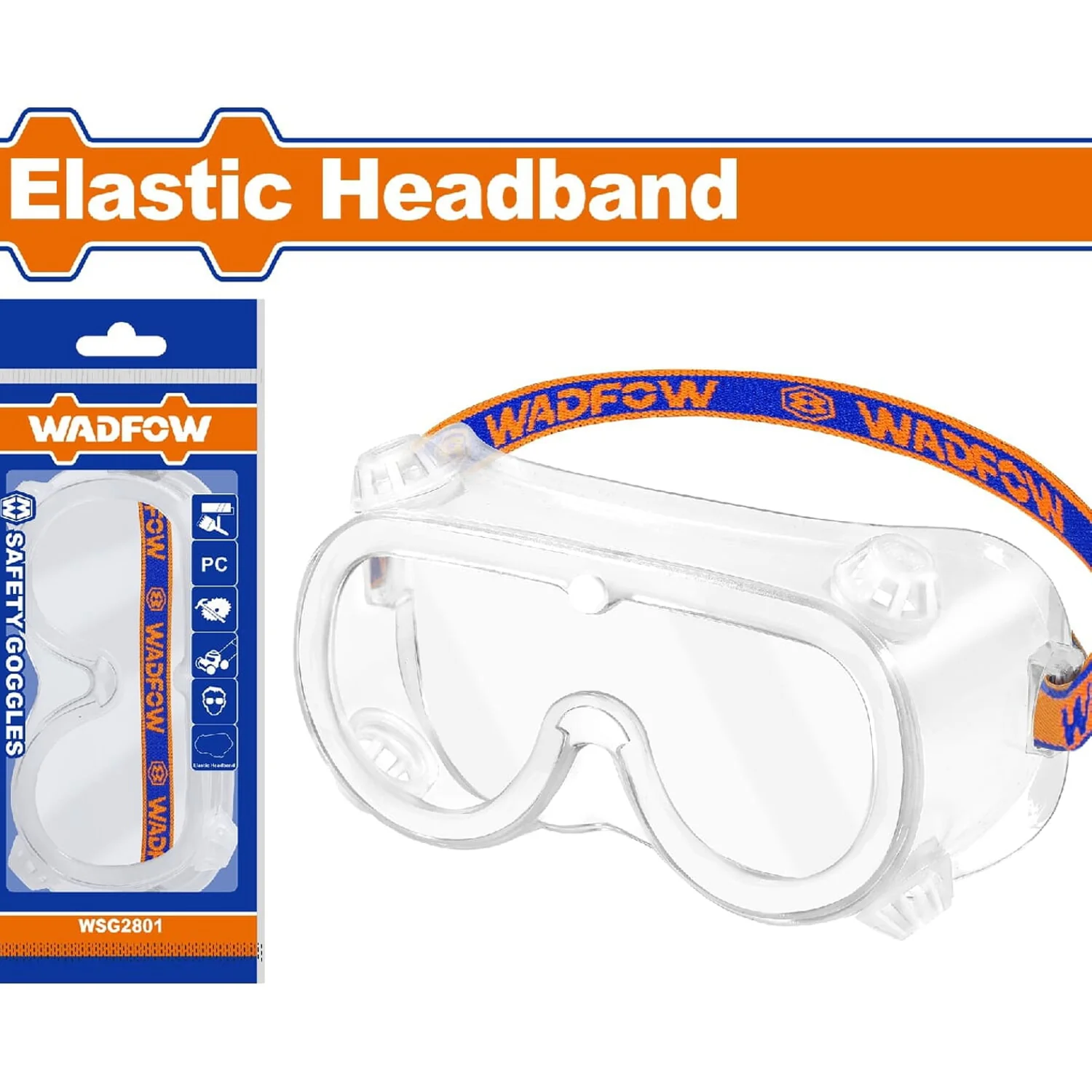 Lentes De Seguridad Transparentes Cerrados. Diadema Elástica. Flexible Y Liviano. - Image 2