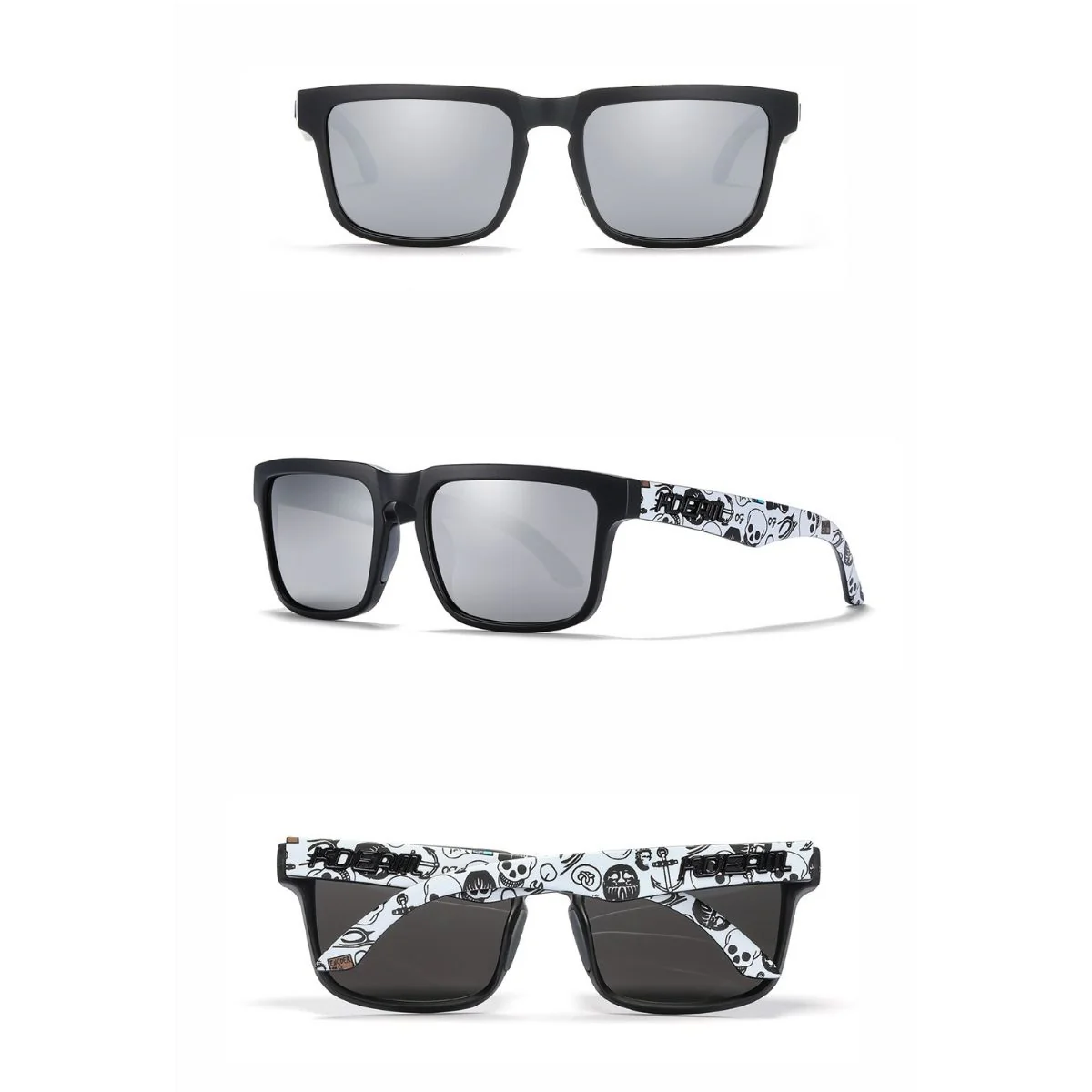 Lentes De Sol Polarizados UV400 Unisex, Montura Rectangular Ligera, Protección Antirreflejo Para Conducir, Pesca Y Actividades Al Aire Libre.(Incluye Estuche). Lente Plateado - Image 3