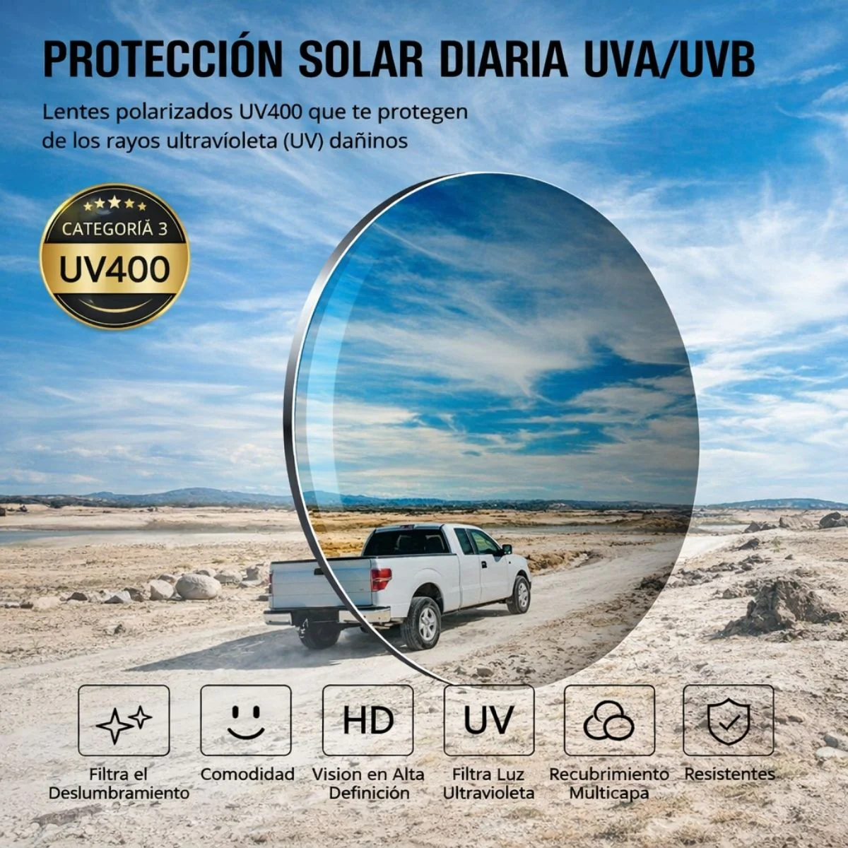 Lentes De Sol Polarizados UV400 Unisex, Protección Antirreflejo Para Conducir, Pesca Y Actividades Al Aire Libre.(Incluye Estuche).Azul Y Fucsia, Lente Azul Espejo - Image 3