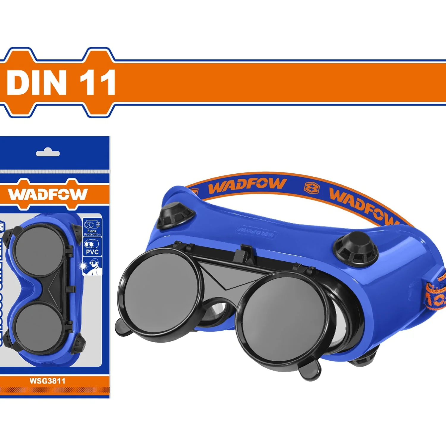 Lentes De Soldador Para Oxicorte. DIN11. Diseño Flip Con Bloqueo Cerrado. Cuerpo De PVC Flexible. - Image 2