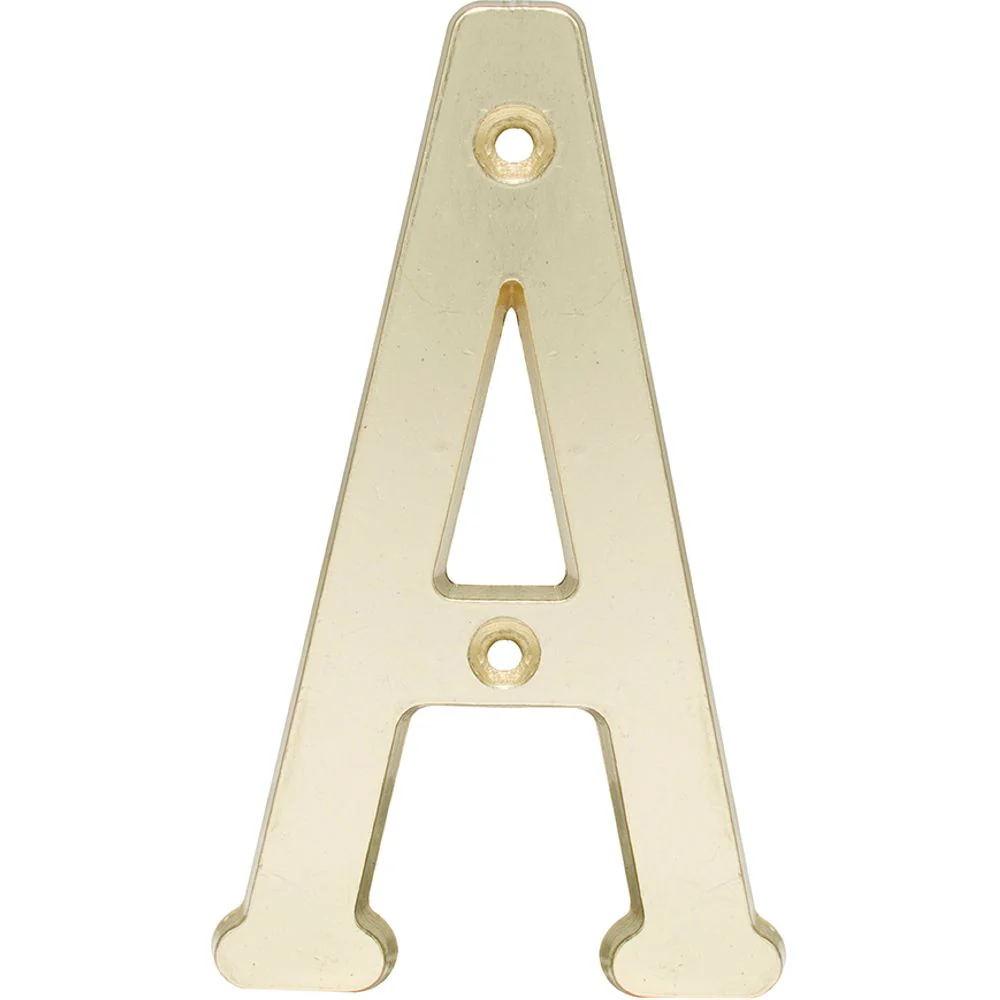 Letra A Slim 4" Latón Brillante Lock - Image 2