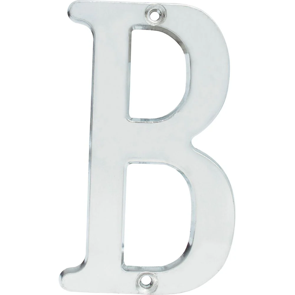 Letra B Slim 4" Cromo Satinado Lock - Image 3