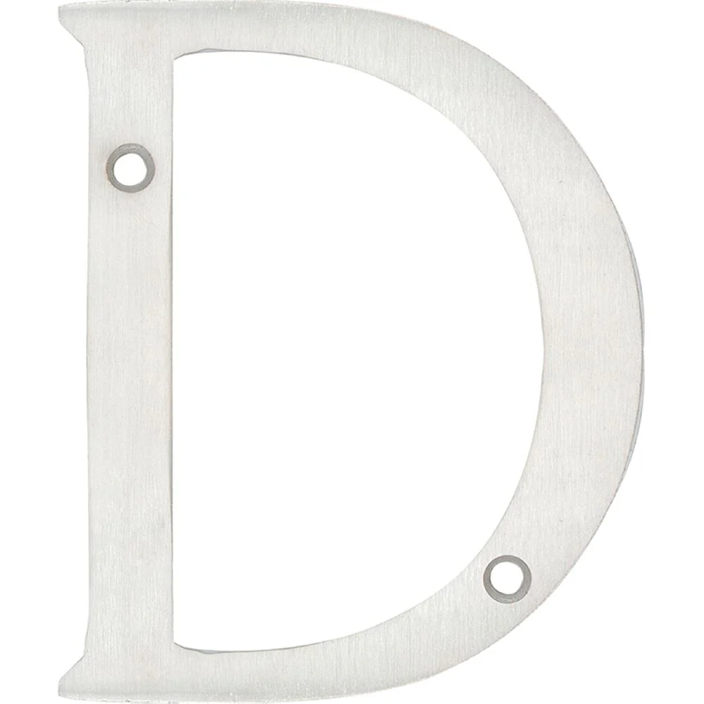 Letra D Slim 4" Cromo Satinado Lock - Image 3