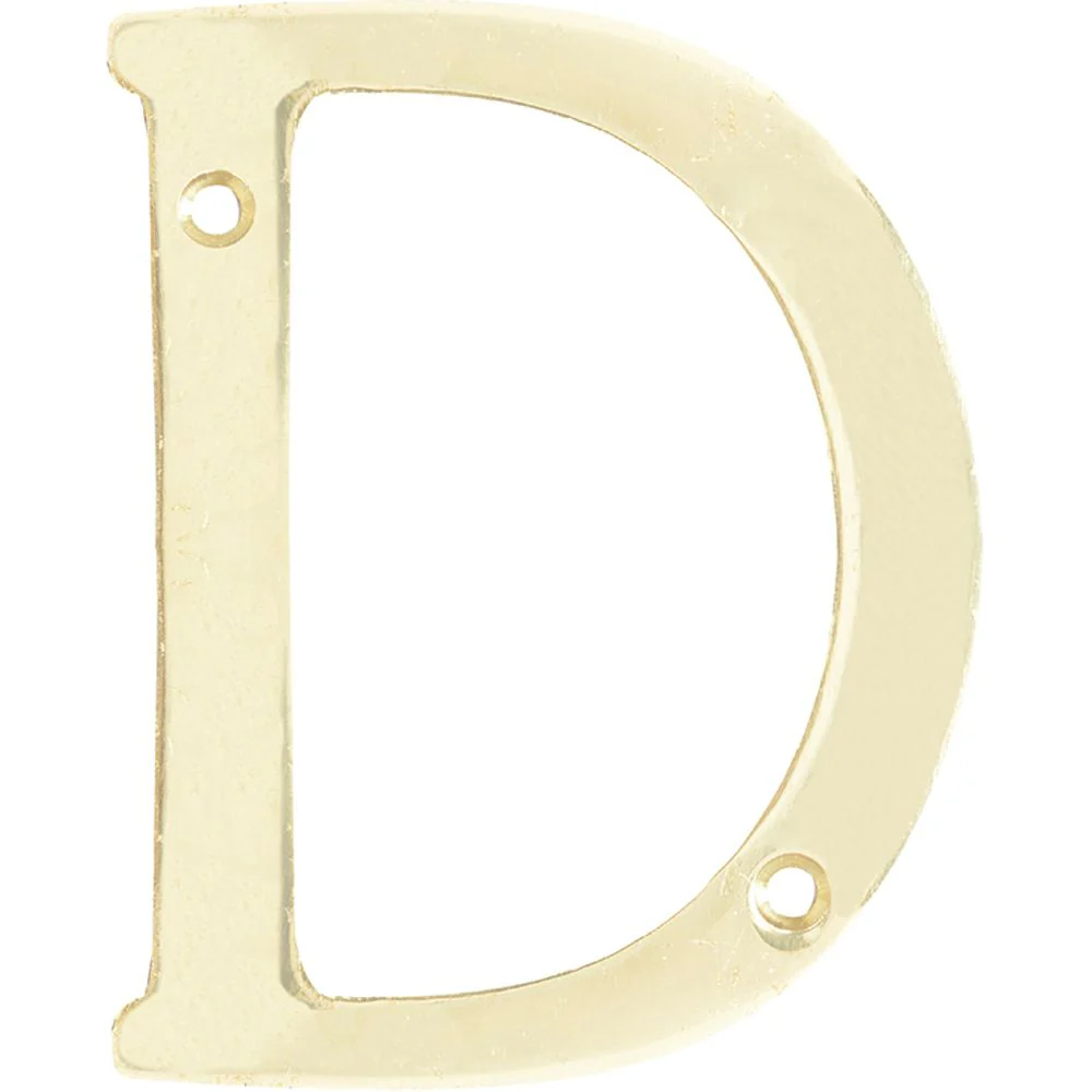 Letra D Slim 4" Latón Brillante Lock - Image 6