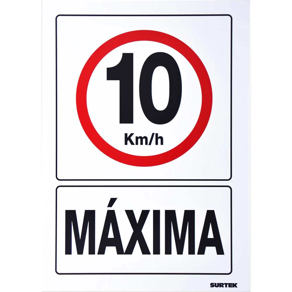 Letrero "10 Km/H Máxima" Surtek - Image 2