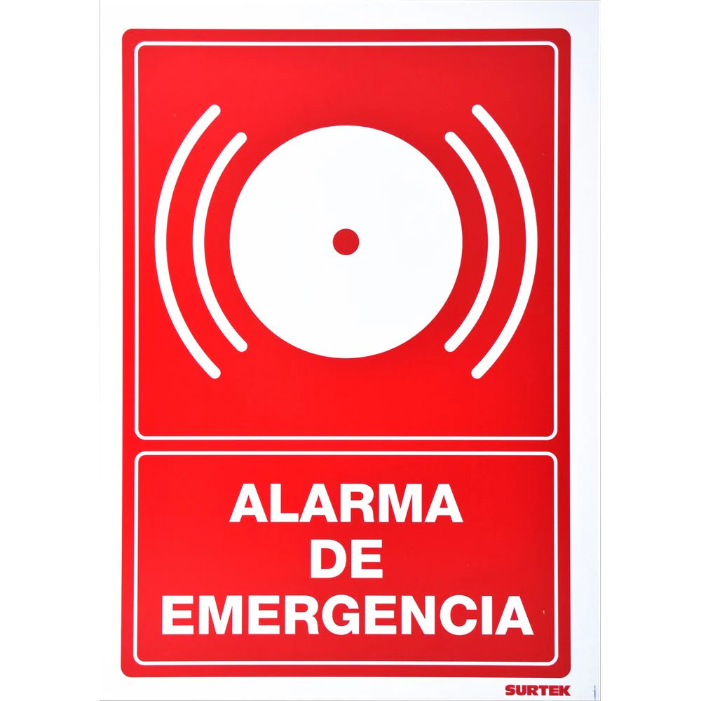 Letrero "Alarma De Emergencia" Surtek - Image 2