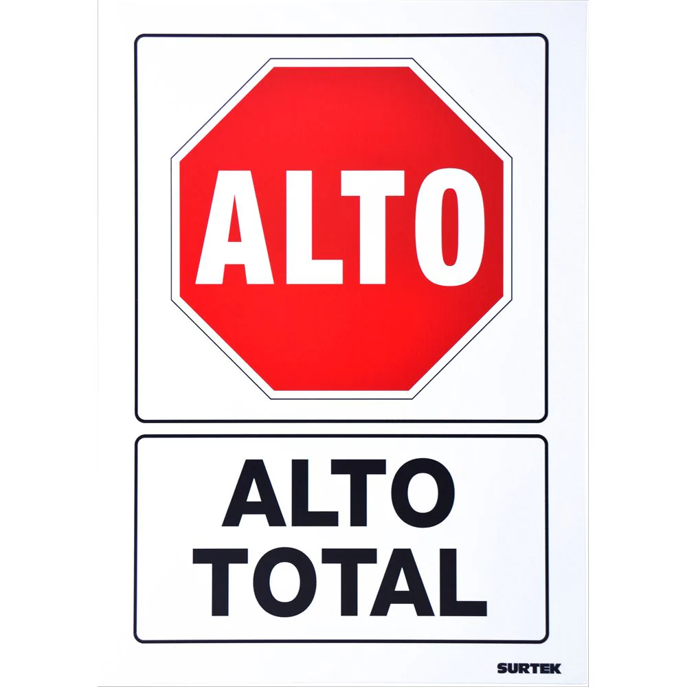 Letrero Alto Total" Surtek - Image 2