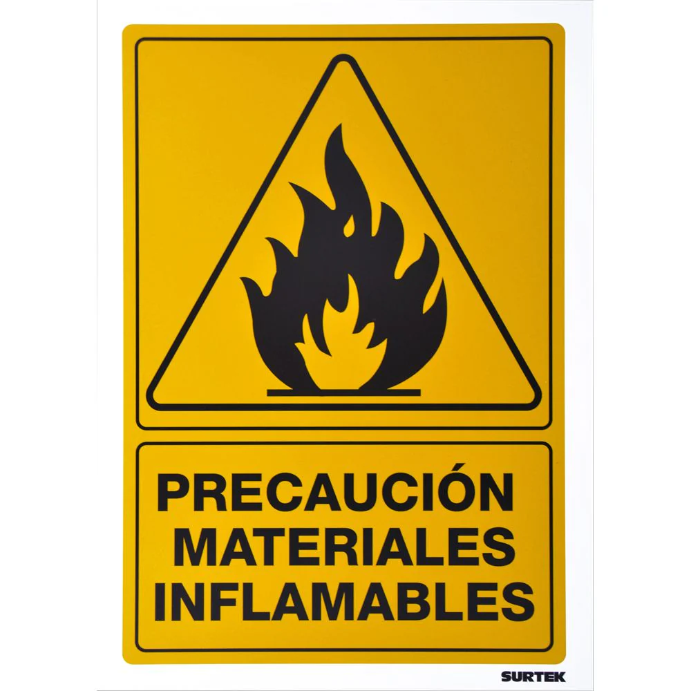 Letrero "Materiales Flamables" Surtek - Image 2