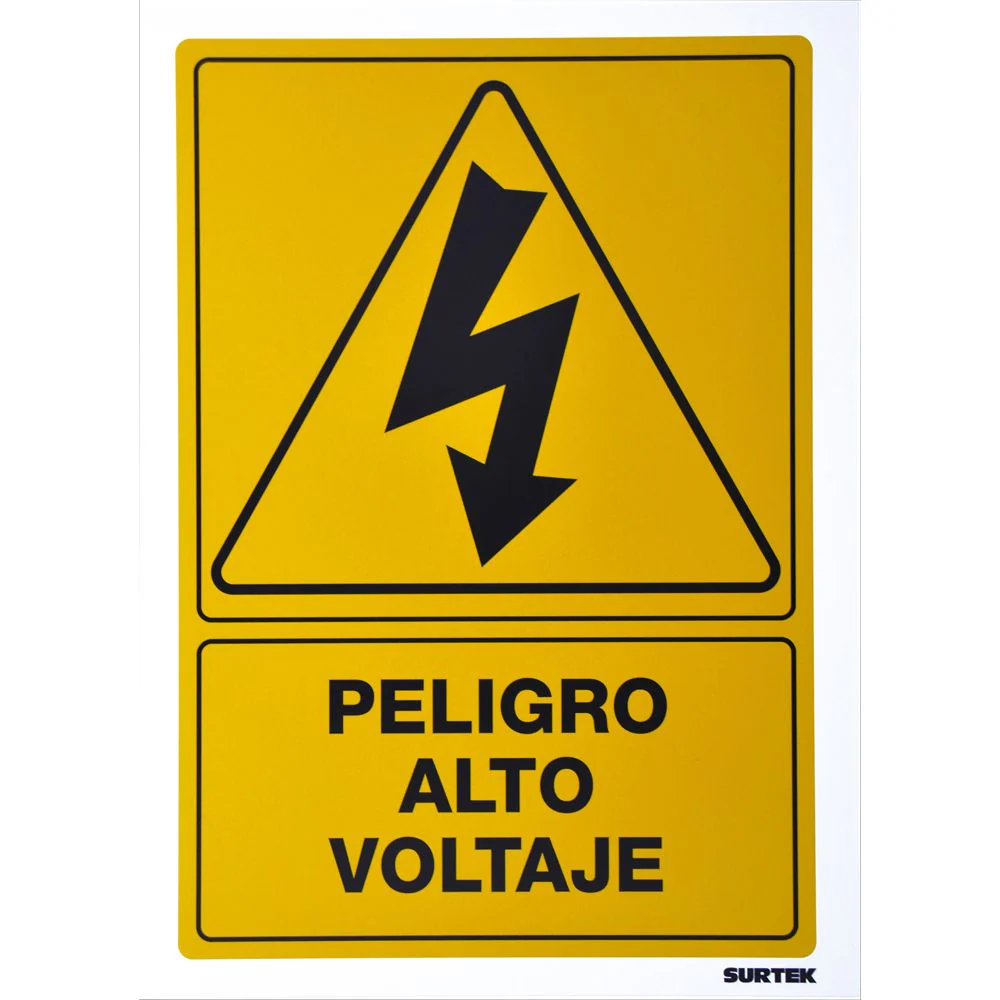 Letrero "Peligro Alto Voltaje" Surtek - Image 2