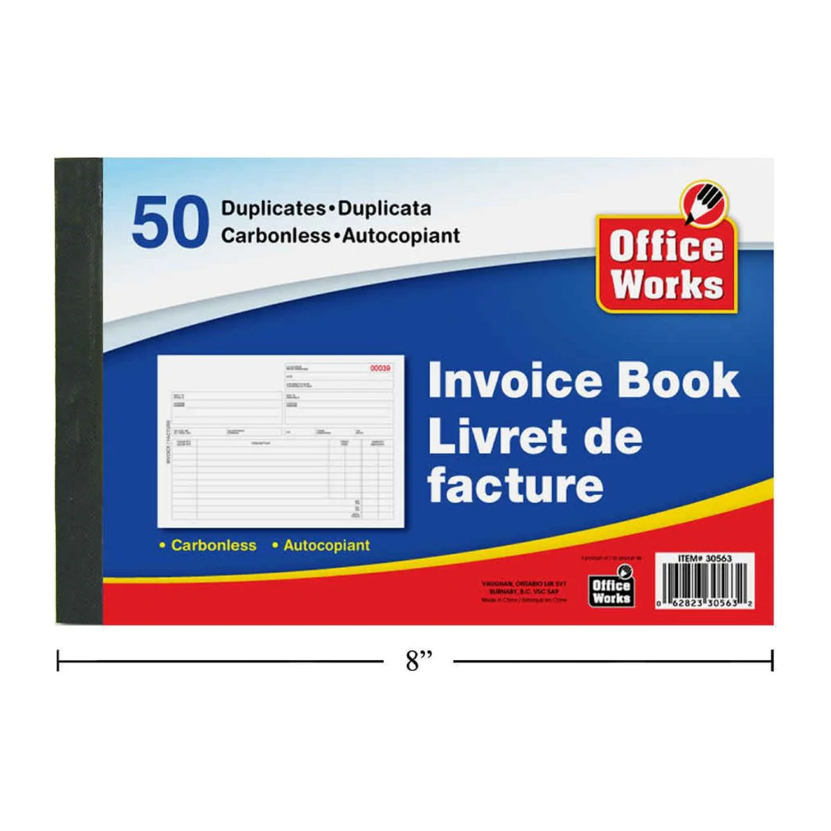 Libro De Facturas Duplicado, Autocopiativo ( Ingles) 50 Unidades - Image 2