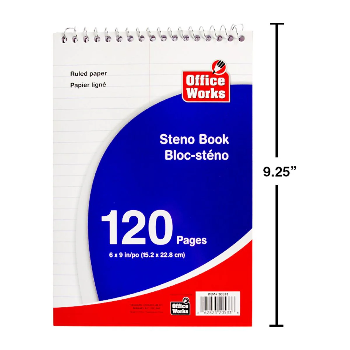 Libro Steno De 120 Páginas, 6 "X 9" - Image 3