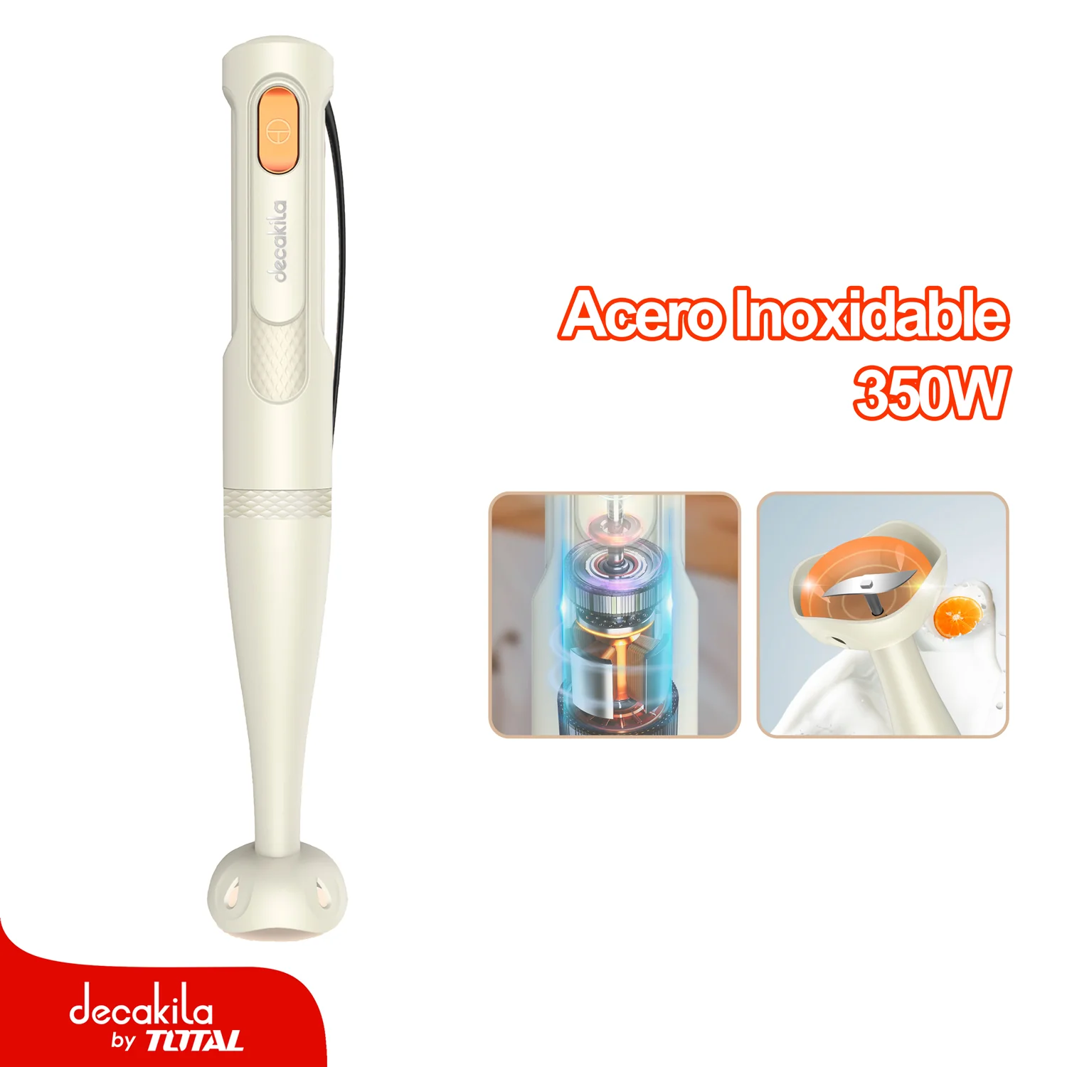 Licuadora Batidora De Mano 350W120V～50-60Hz  Botón De Un Toque. Motor Silencioso.