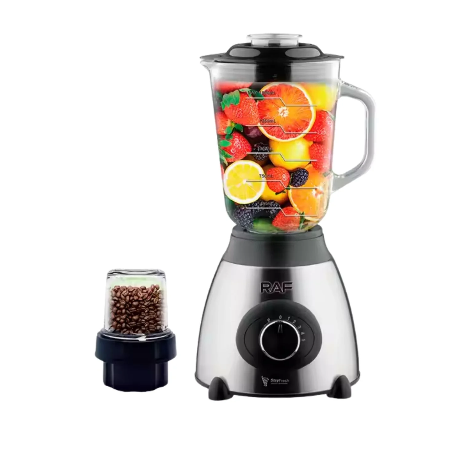 Licuadora Eléctrica 1000W  110V/60Hz Vidrio 1.5L  Con 6 Cuchillas. Bóton Giratorio Con Moledor De Café. Blender - Image 2