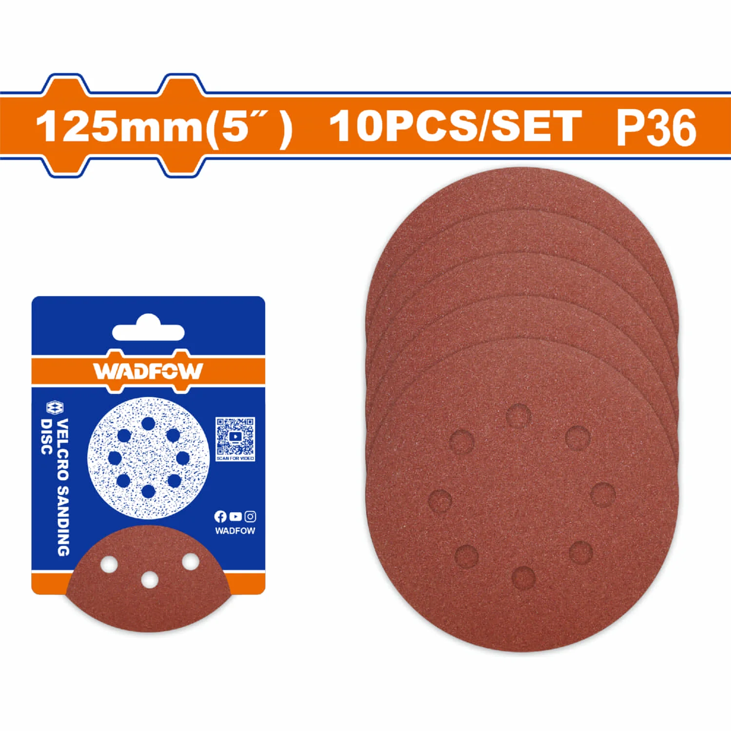 Lijas Circulares Con Velcro 5" Set De 10 Pzas. Ideal Para Lijar Madera Y Metal. Papel Lija - Image 2