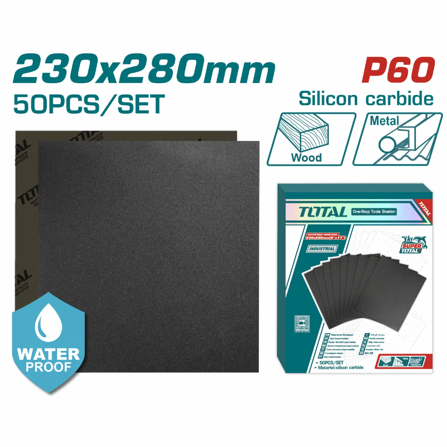 Lijas De Agua Hoja 230X280mm Carburo De Silicio Impermeable Set 50 Piezas. Ideal Para Lijadora. - Image 3