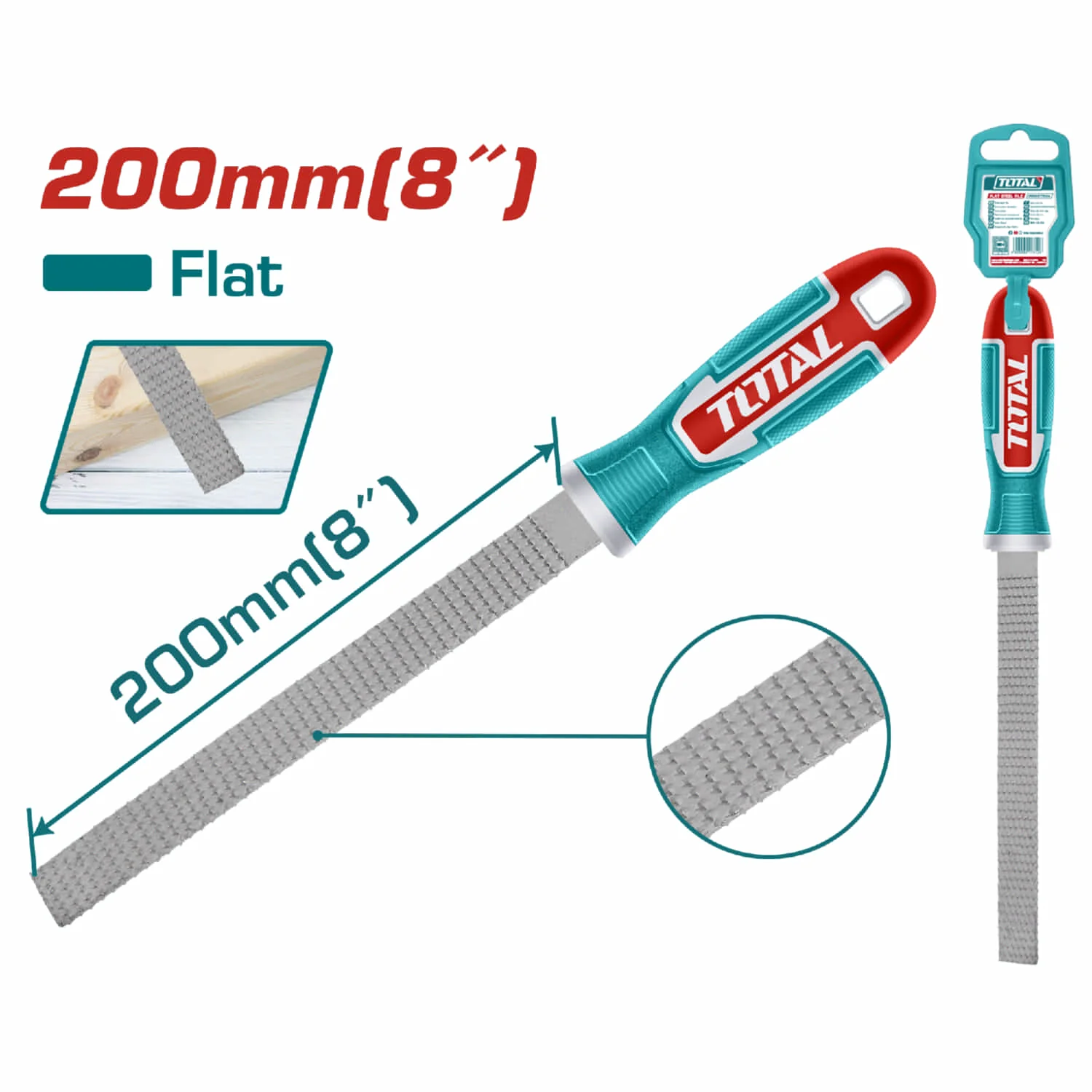Lima Plana Para Madera De 200 Mm. Alta Calidad.
