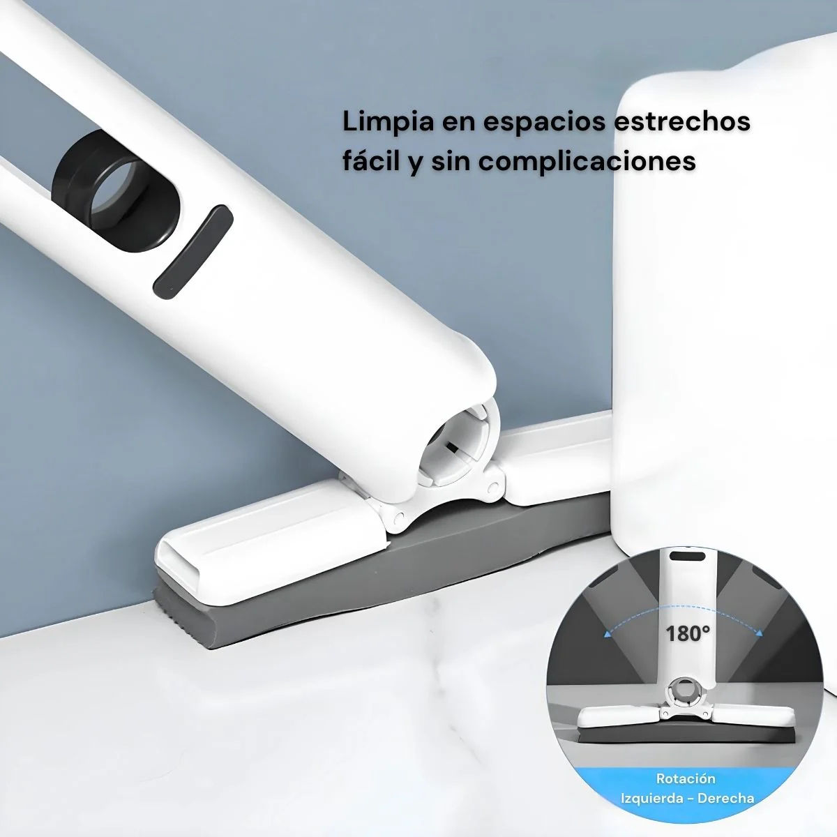 Limpia Ventanas Escurridor Trapeador Portátil, Plegable De 180° Con Auto Escurrido. Mini Mop Para Uso Húmedo Y Seco Para Limpieza De Escritorio, Monitor, Vidrio. - Image 2