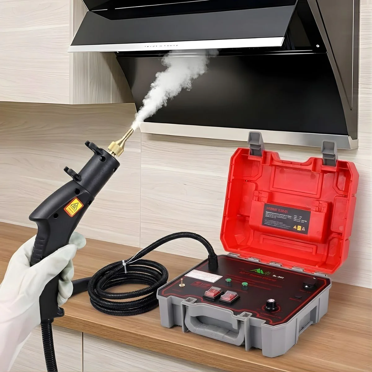 Limpiador A Vapor De Alta Presión. Máquina De Limpieza A Vapor Multifuncional Con Cepillos Intercambiables.