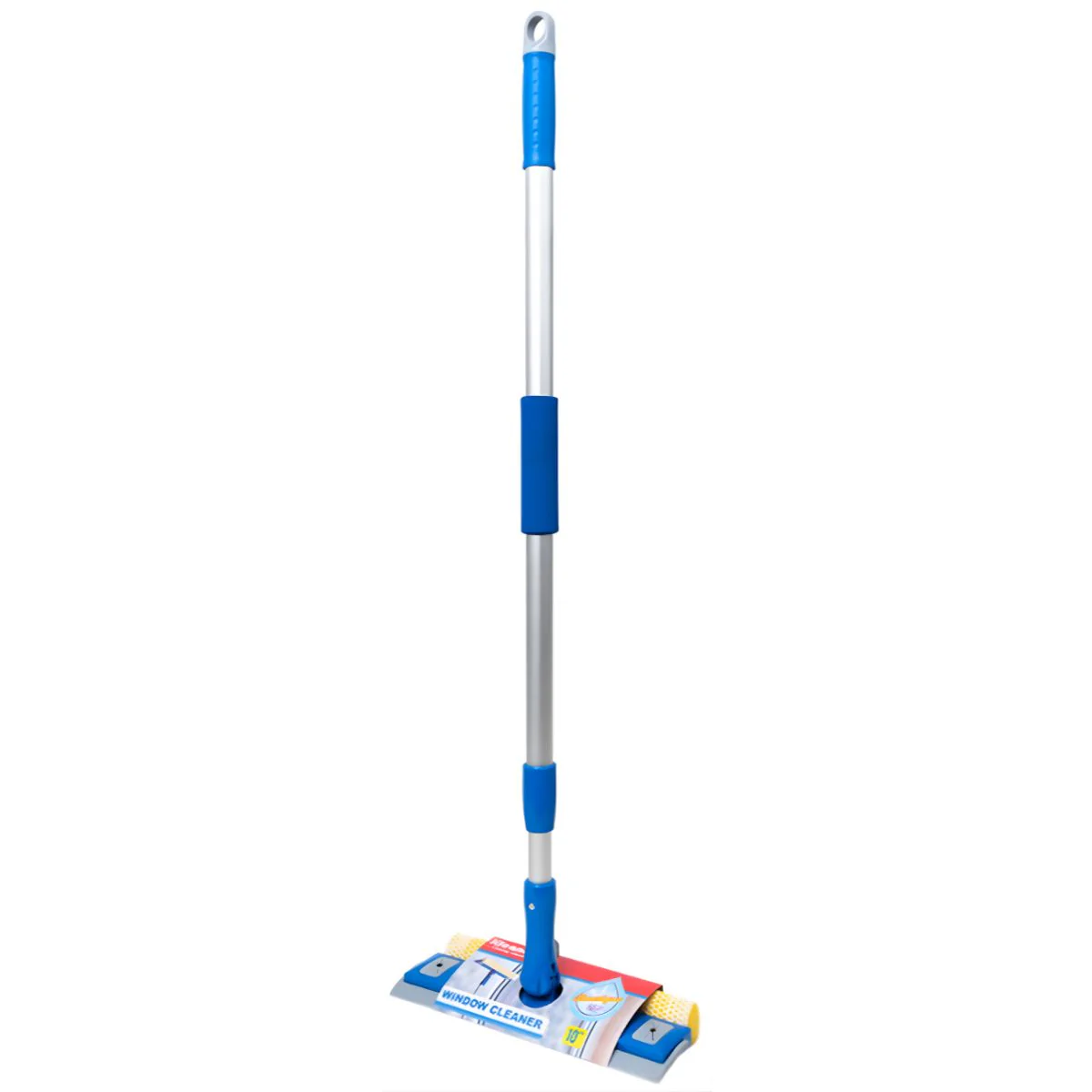Limpiador De Vidrios 2 En 1 Con Mango Telescópico (78–130Cm). Limpiador De Ventanas Con Esponja Y Cabezal Giratorio 360° De 25Cm.
