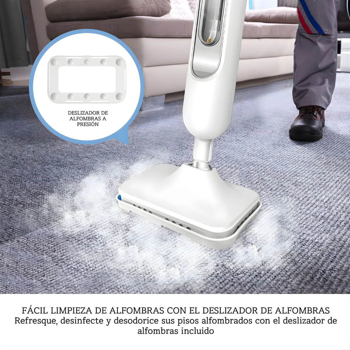 Limpiador Pisos A Vapor. Trapeador A Vapor Para Pisos Y Alfombras. Limpiador A Vapor Multifuncional 400Ml. - Image 2