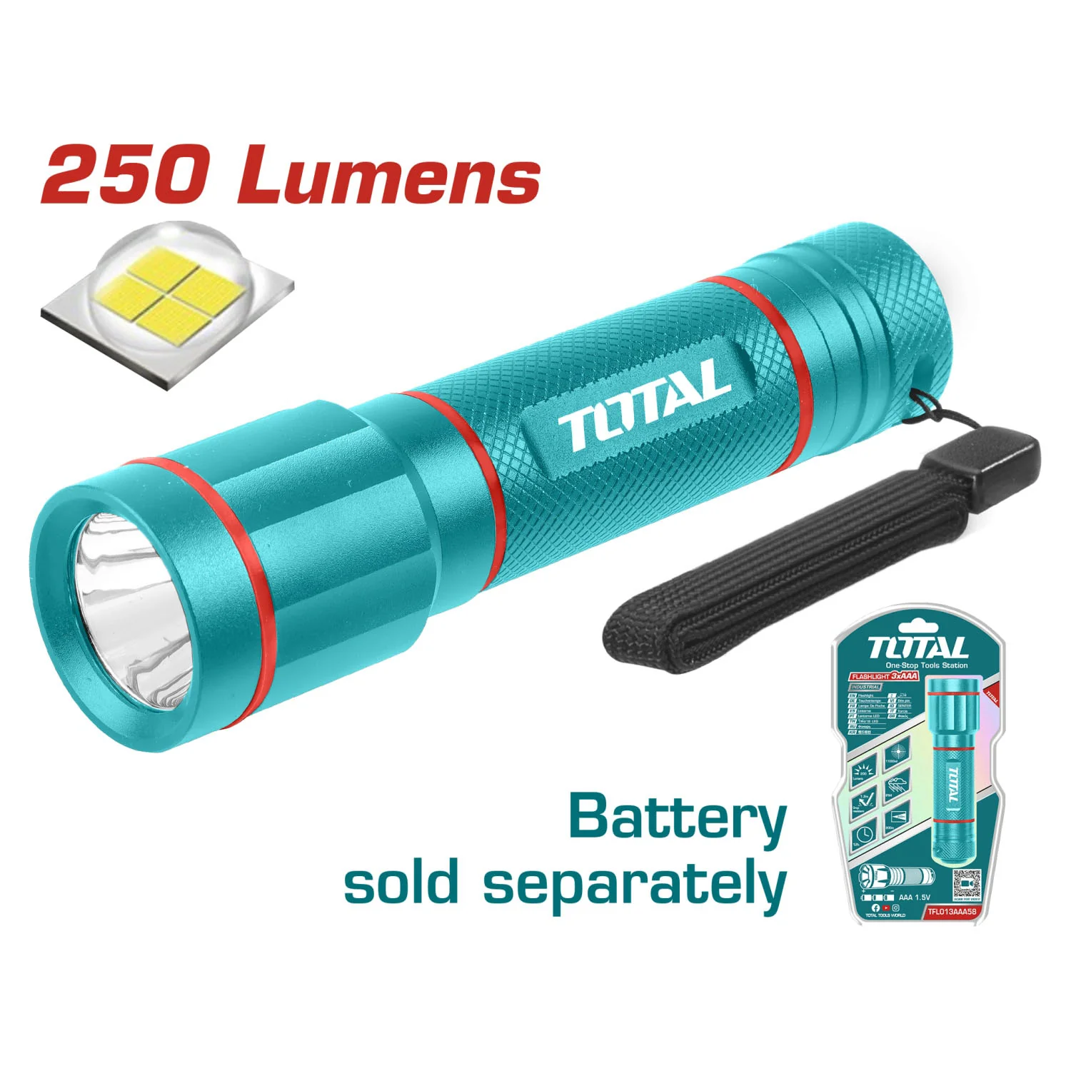 Linterna De Mano Aleación De Aluminio Grado De Aviación: 6N01-T6 LED 3W