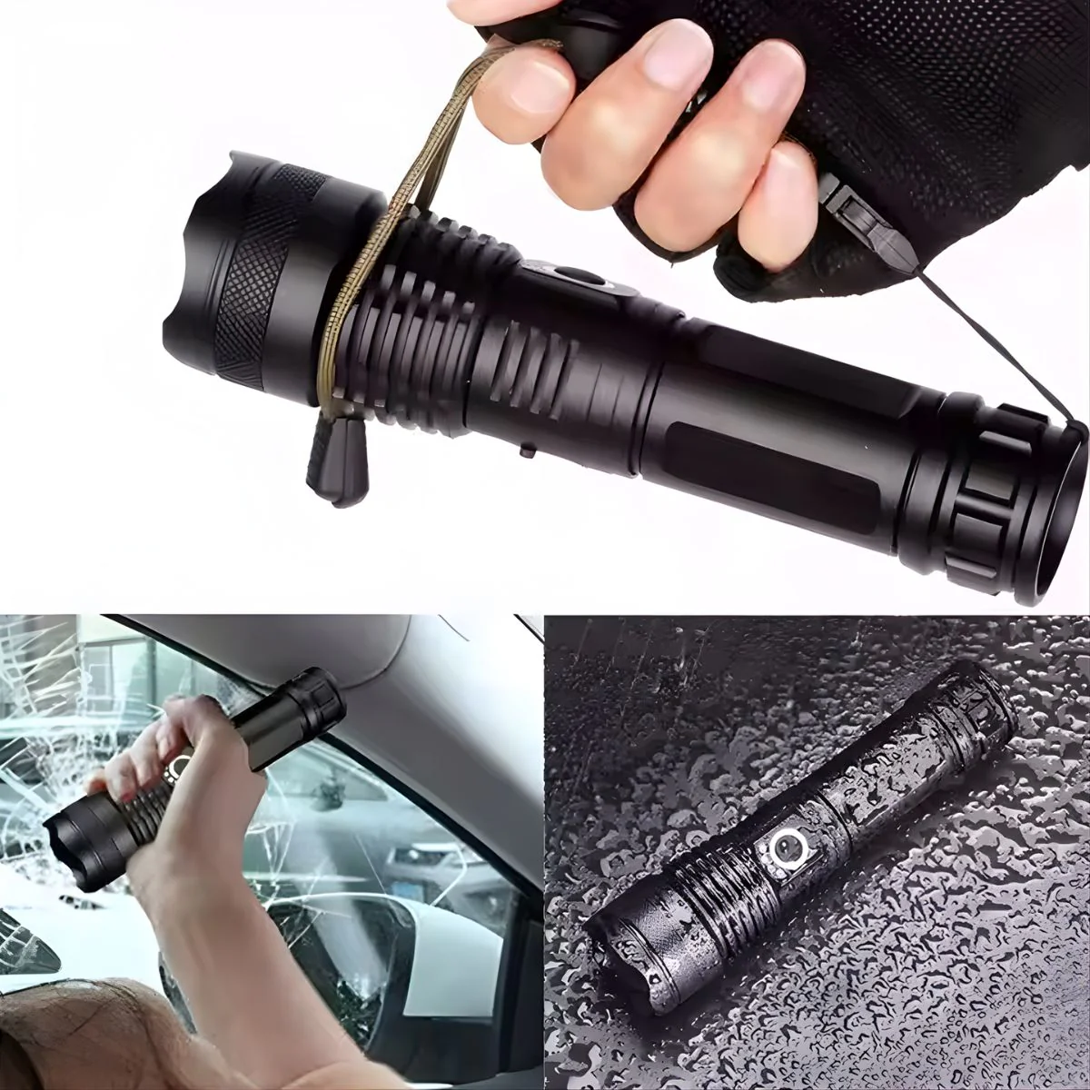 Linterna LED De Alta Potencia Con Zoom Telescópico. Luz Táctica De 10W Recargable USB-C. 4 Modos Con Función SOS. - Image 6