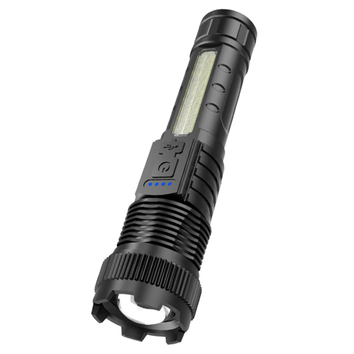 Linterna LED Recargable De Alta Potencia 10W. Luz Blanca Con Zoom Ajustable. Alcance Hasta 200 Metros. Resistente Al Agua. - Image 6