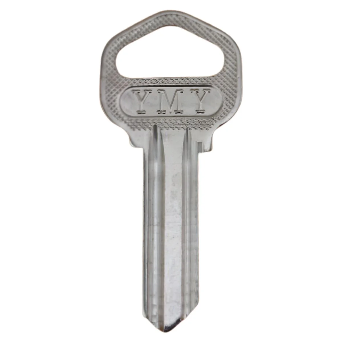 Llave Con Cabeza Redondeada Y Borde Texturizado. Llave En Blanco Para Copia O Duplicado De Cerradura.
