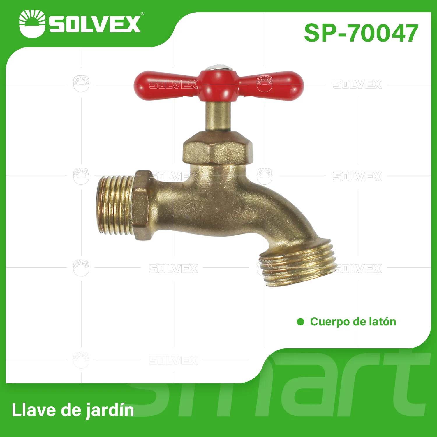 Llave De Agua Con Rosca Para Manguera 1/2" Y 3/4" Cuerpo De Latón. Uso En Jardín Y Tomas De Agua.