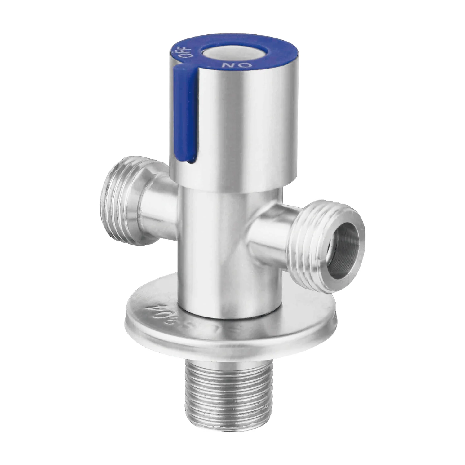 Llave De Ángulo Doble Para Lavamanos Y Fregadores. Válvula Cromada De Acero Inoxidable. - Image 2