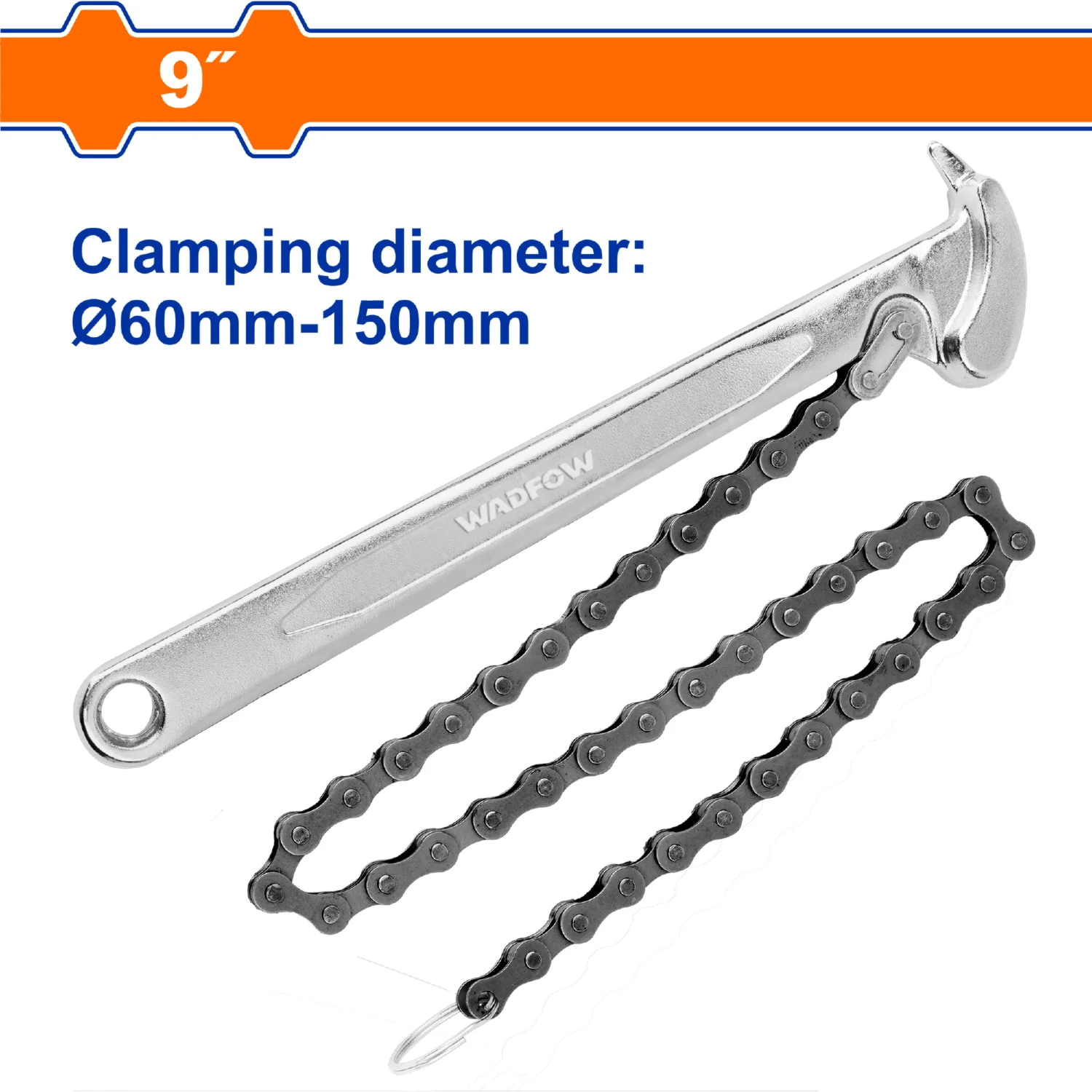 Llave De Cadena Para Tubos 9". Long. 520Mm. Sujeción 60-150Mm - Image 2